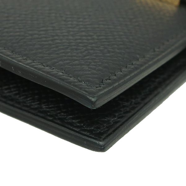 【極美品】エルメス ベアンコンパクト 二つ折り財布 ヴォーエプソン 黒 ゴールド エルメス HERMES 二つ折り財布 ベアンコンパクト ヴォーエプソン