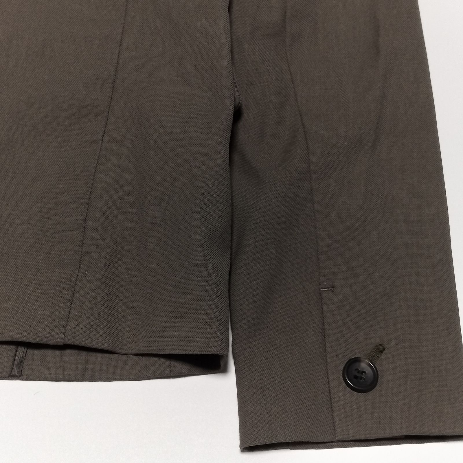 【美品】PLST パンツスーツ リネン混 ノーカラー 上M下S 美品】PLST リネンブレンド ノーカラー パンツスーツ
