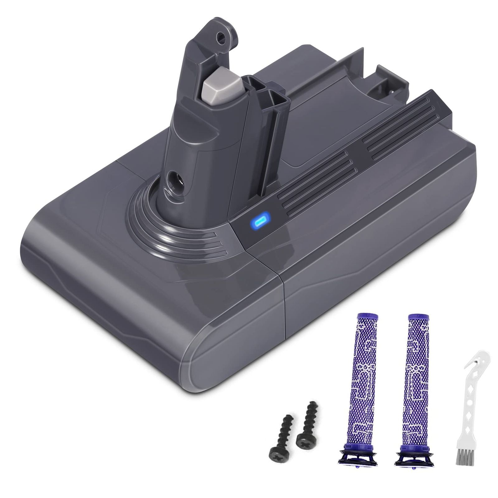 v6 KUNLUN バッテリー ダイソン : DC62 DC61 HH08 交換品 4.0Ah