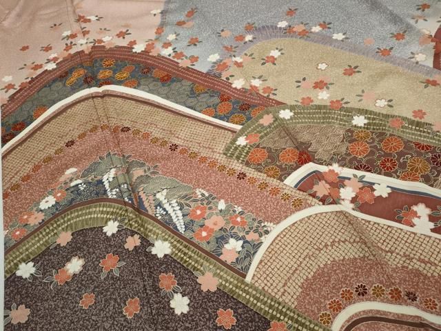 平和屋着物○訪問着 駒刺繍 枝葉文 金彩 正絹 逸品 DAAW5502ud 平和屋