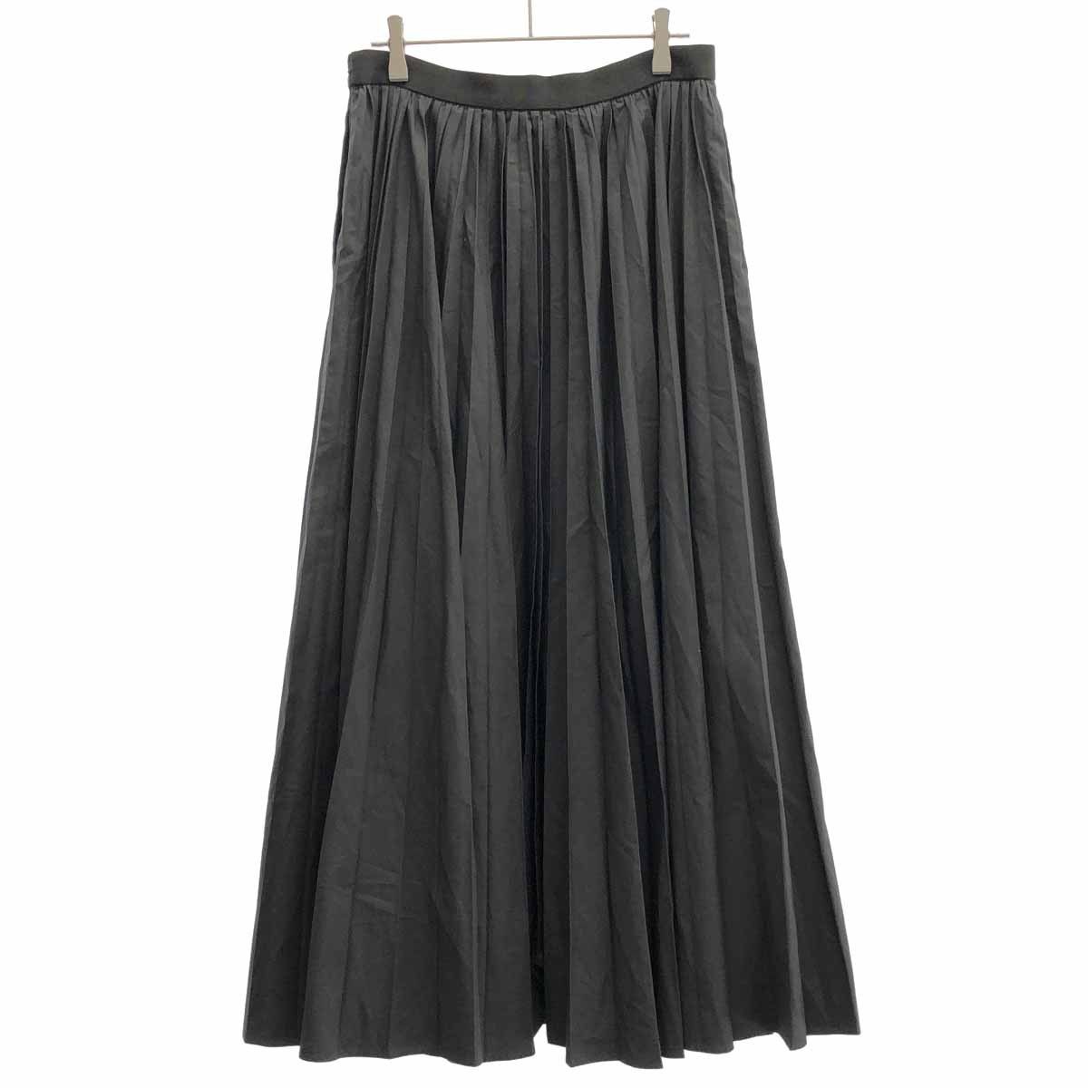 プリーツロングスカート グレー