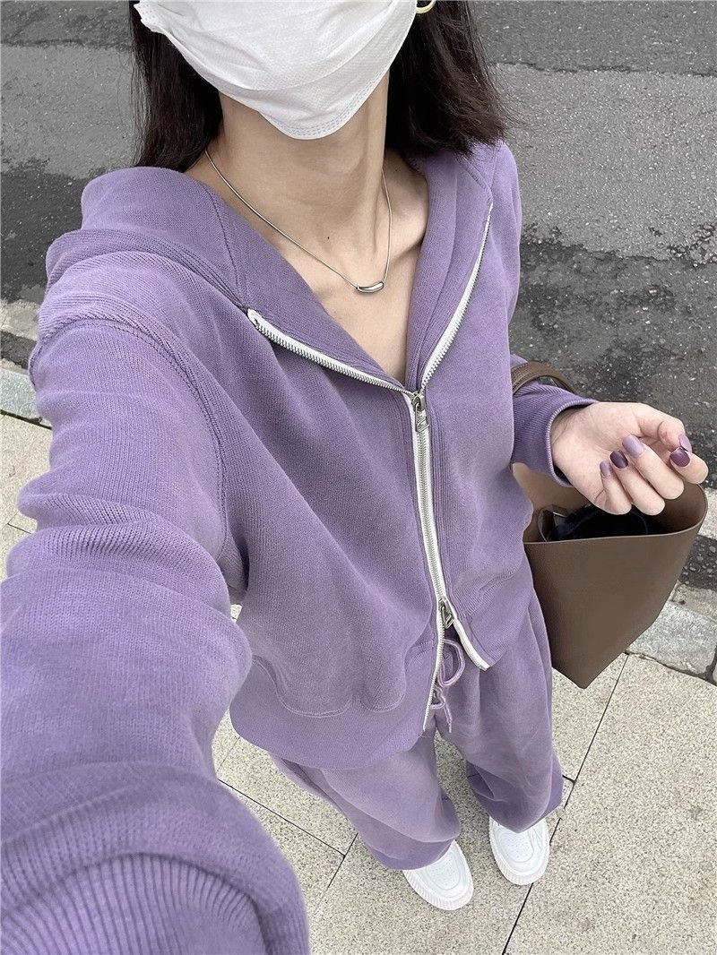 送料無料 レディース スポーツセットアップ 秋 長袖スウェット 上下2点セット カジュアル M-2XL