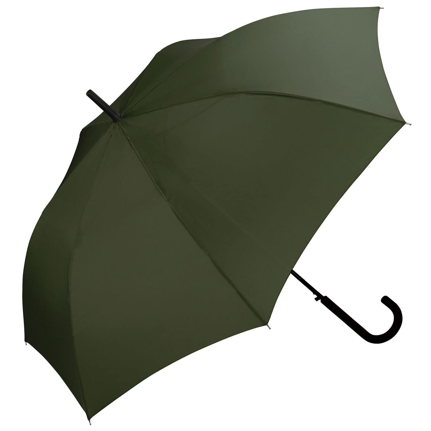 商品 大きい UVカット率90%以上 超撥水 ジャンプ傘 濡れない メンズ 雨粒がすぐに落ちる 雨をはじく レディース 収納ケース付き 持ち手に滑り止め加工 長傘 快適 カーキ 大人 通勤 65 通学 LONG シンプル ベーシック ダントツ撥水 UN