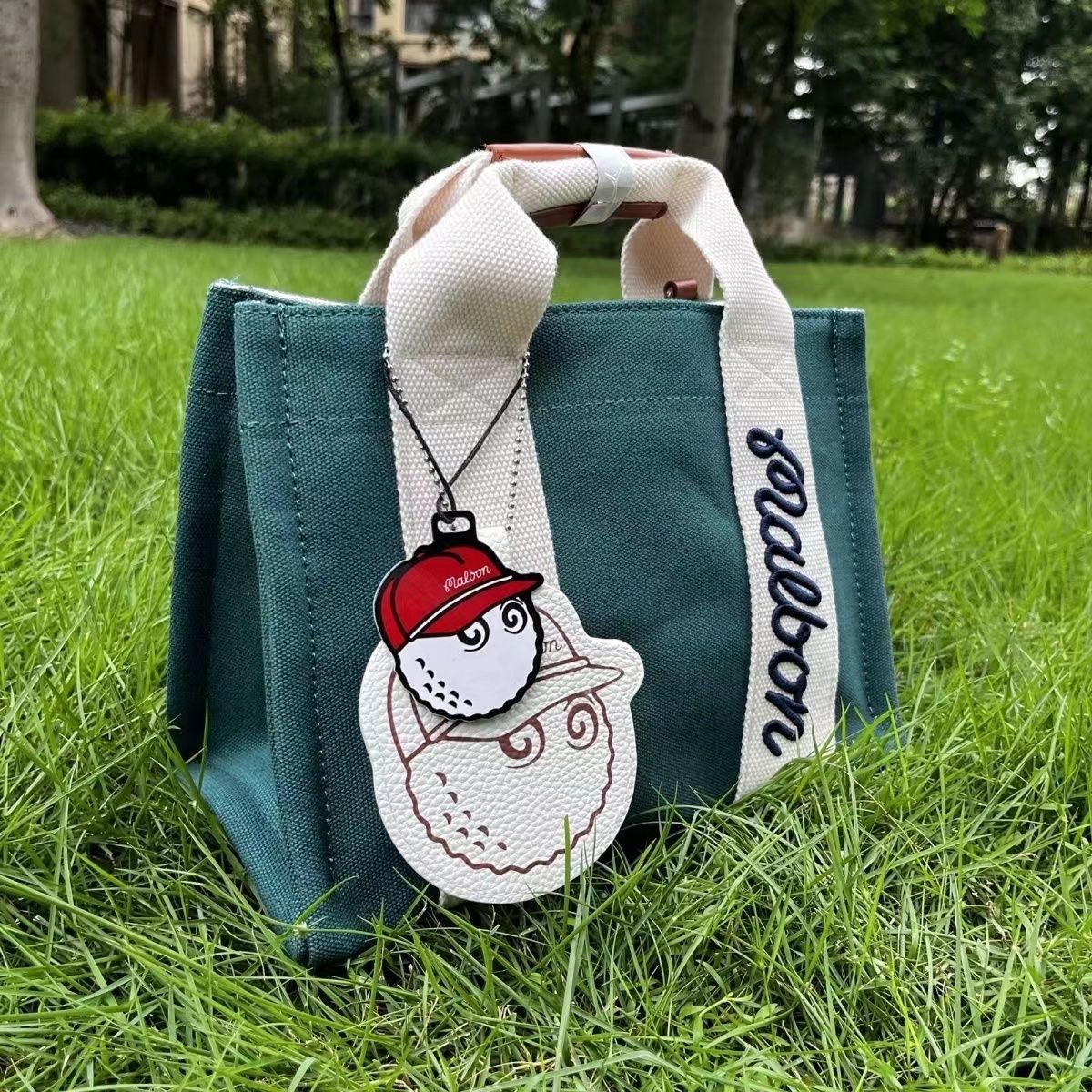 MALBON GOLF カートバッグ MALBON GOLF マルボンゴルフ ラウンドカートバッグ ブラック Malbon