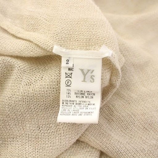 ワイズ Y's ヨウジヤマモト LENO CLOTH SHAWL COLLAR CARDIGAN