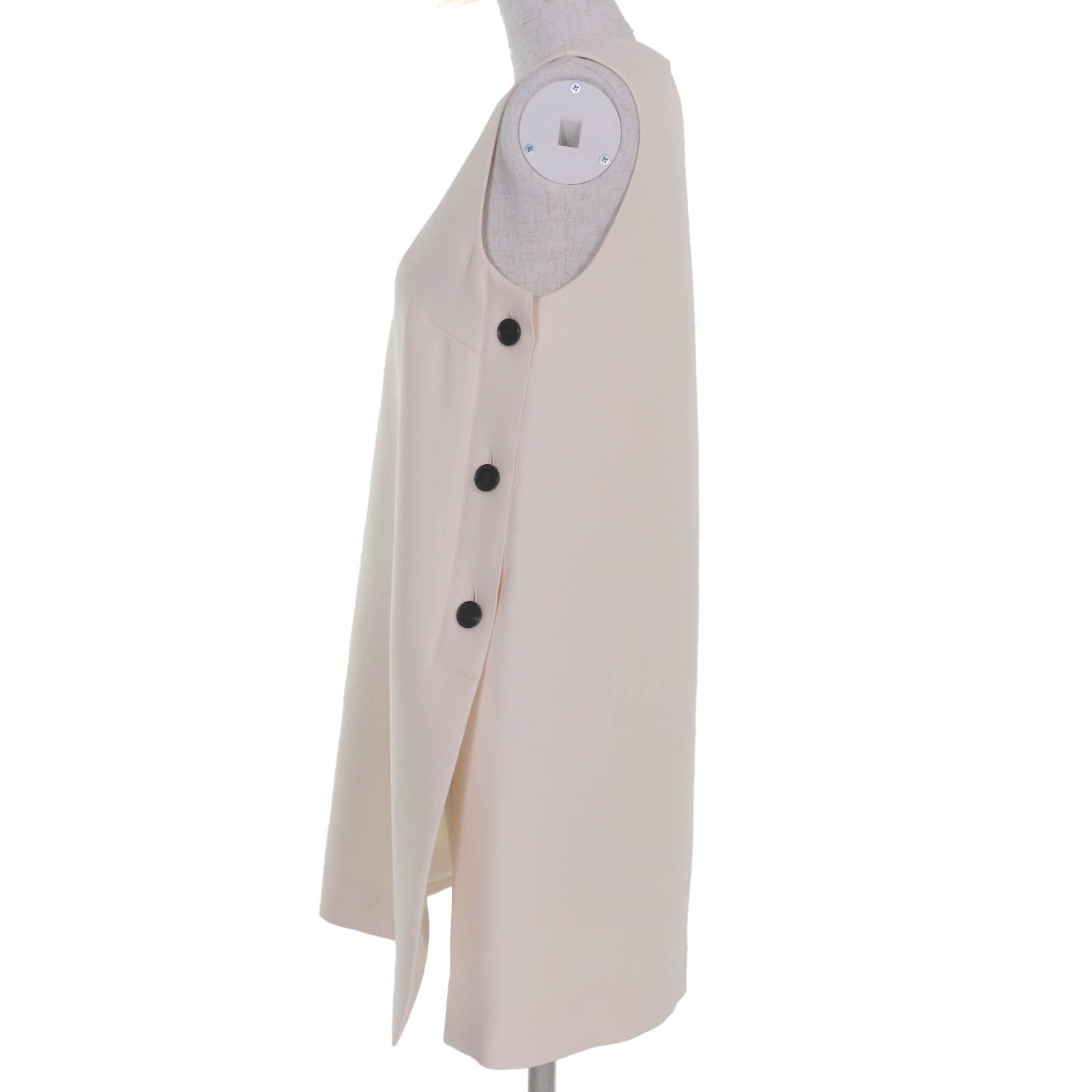 Christian Dior クリスチャンディオール 341B32A1166 ウール シルク fall 着用 ロゴボタン ドレス ワンピース アイボリー 38 イタリア製 レディース