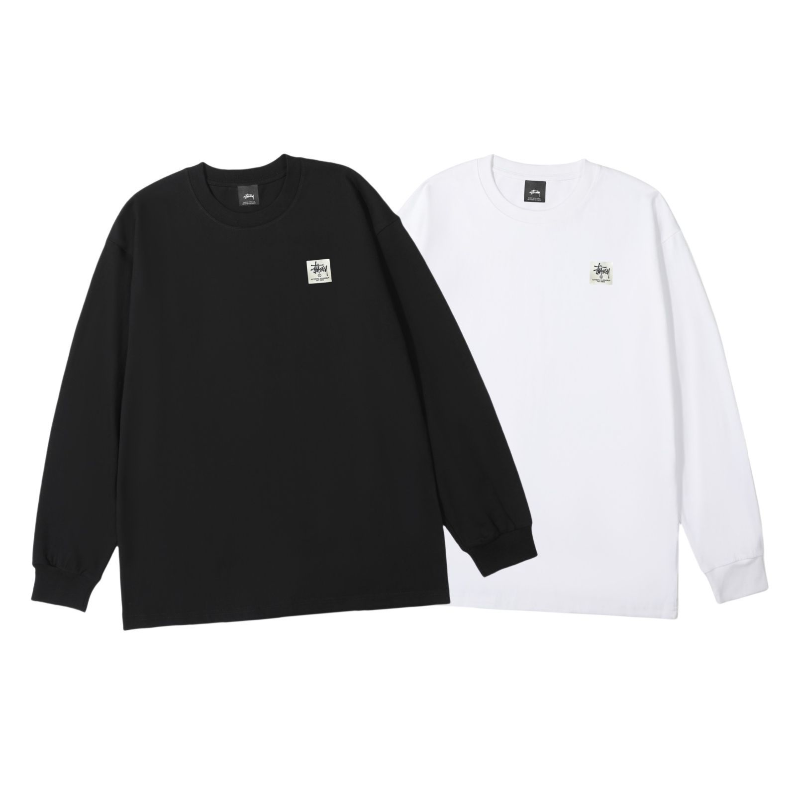 STUSSYシュトゥットシークラシックラベル綿長袖Tシャツ