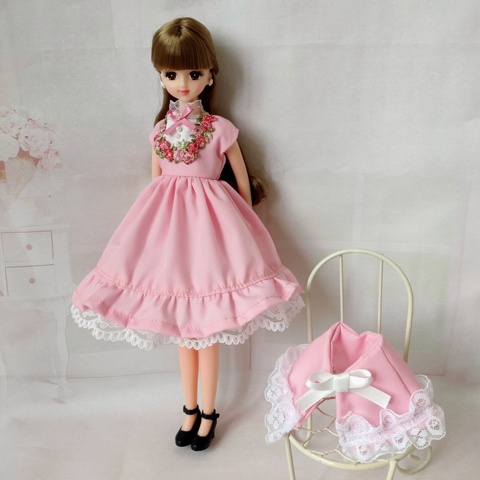 3r0911 ドール用 スケートシューズ ピンク リカちゃん ジェニー momoko 