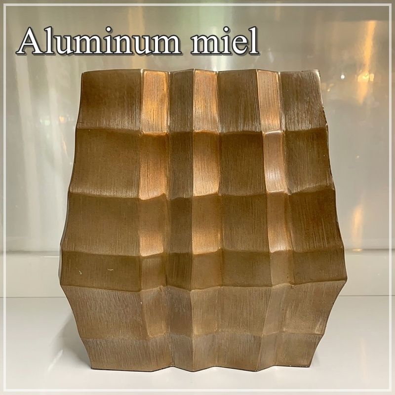 クレイ Aluminum miel HONEY BROWN 花瓶 高さ30cm アルミニウム・ミエル フラワーベース フラワーアレンジメント ポット 花器 花材 ハニーブラウン【RU0805-2】