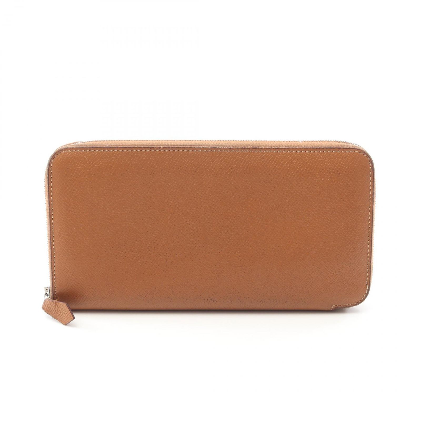 エルメス HERMES ラウンド長財布 アザップロング ゴールド レザー アザップロング レディース Used B