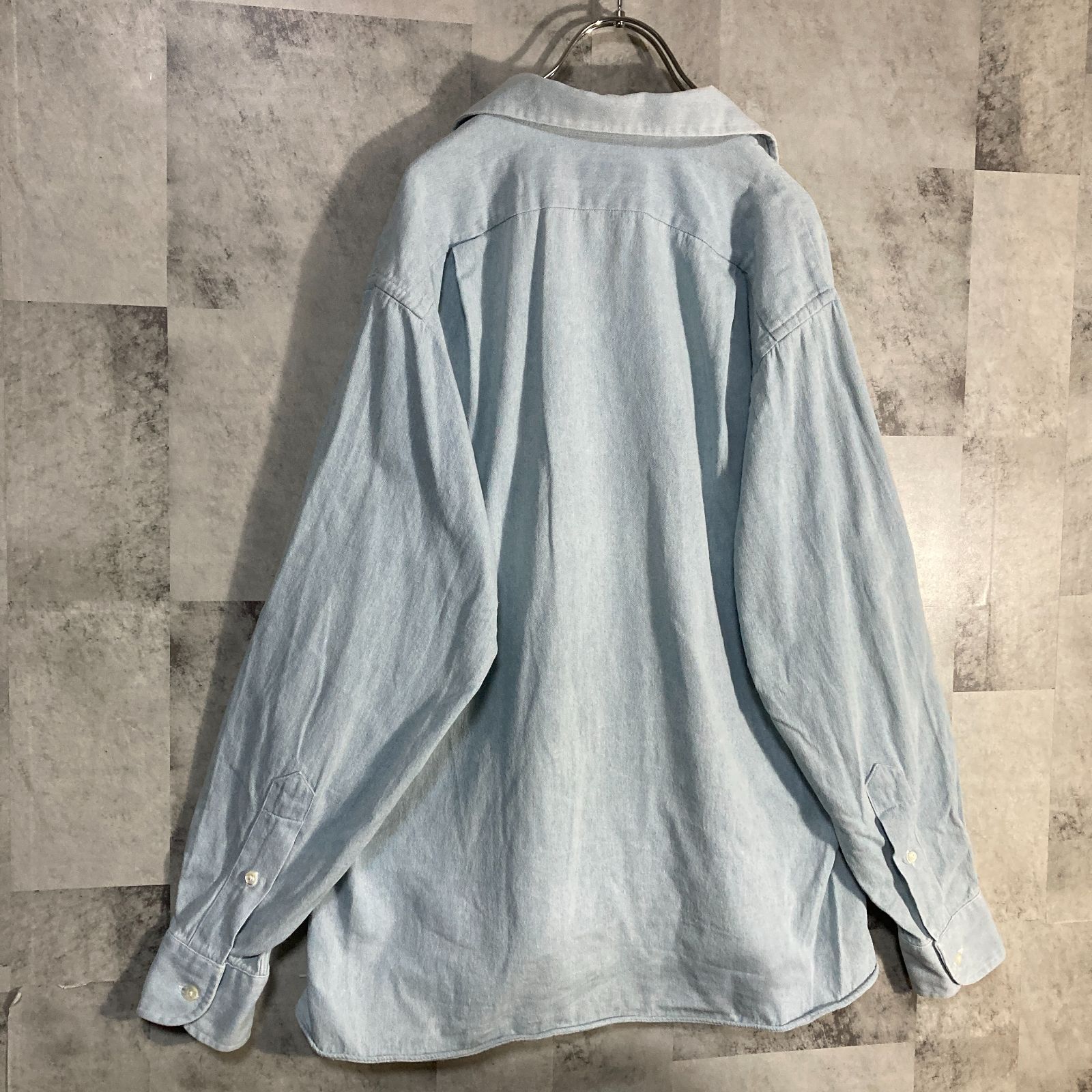 INDIVIDUALIZED SHIRT オープンカラーシャツ USA製 INDIVIDUALIZED SHIRTS インディビジュアライズド シャツ