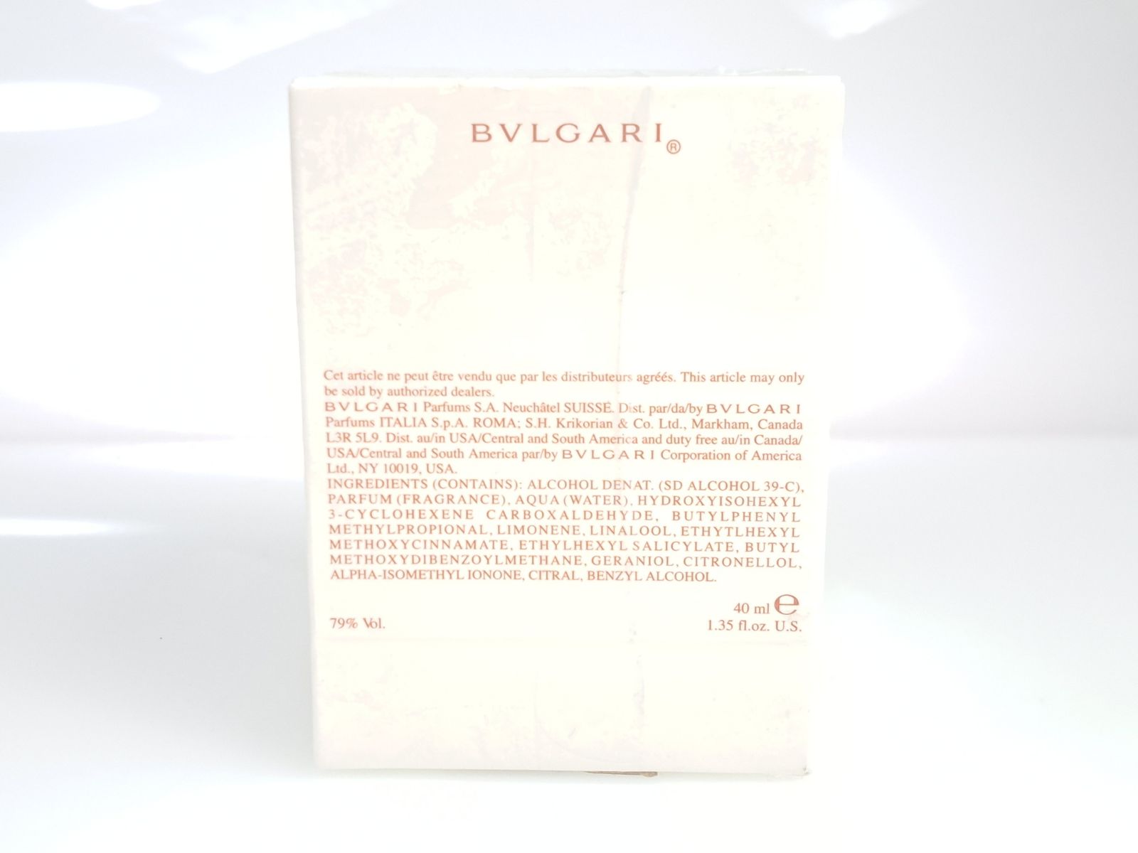 フィルム ブルガリ BVLGARI OMNIA オムニア クリスタリン オードトワレ スプレー 40ml
