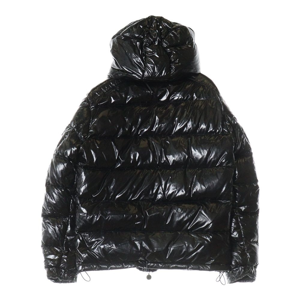 5 MONCLER MAYA ロゴワッペン フーデット ダウンジャケットブラック 5 MONCLER MAYA ロゴワッペン フーデット ダウンジャケットブラック