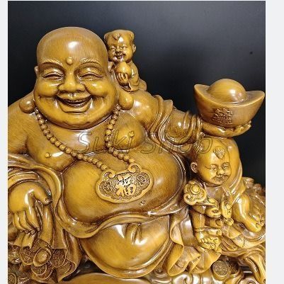 布袋様 七福神 仏像 特大 樹脂製 弥勒仏 彫刻工芸品 開運 置物