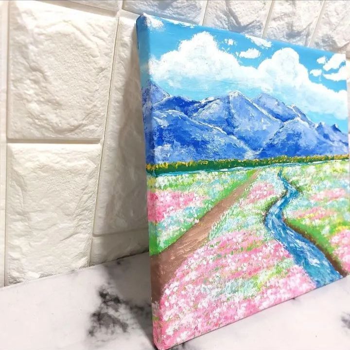 物語りの世界を絵画に。アクリル画 風景画 キャンバスF6 原画 アート