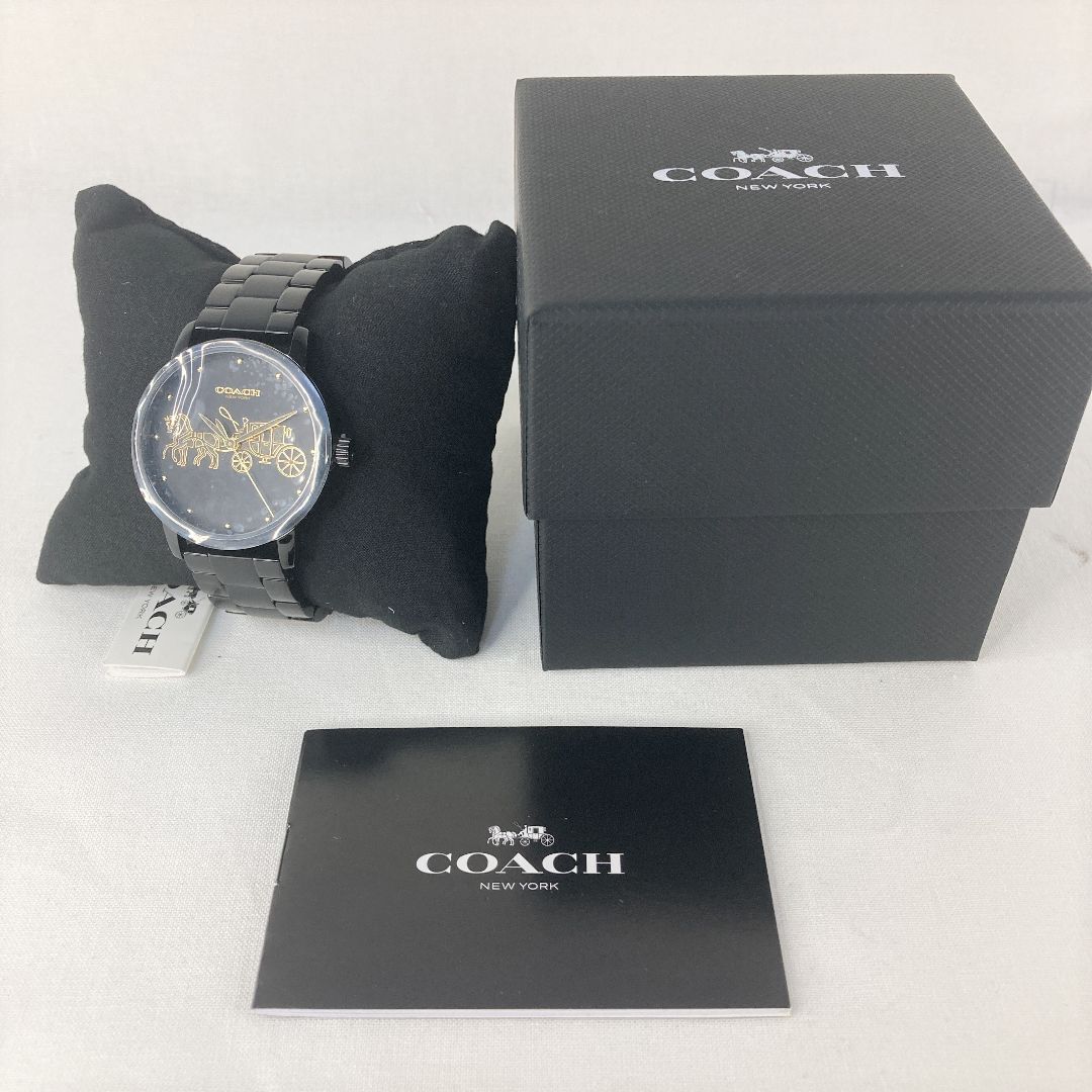 新品未使用】COACH コーチ レディース腕時計 ブラック 人気 195ドル - メルカリ