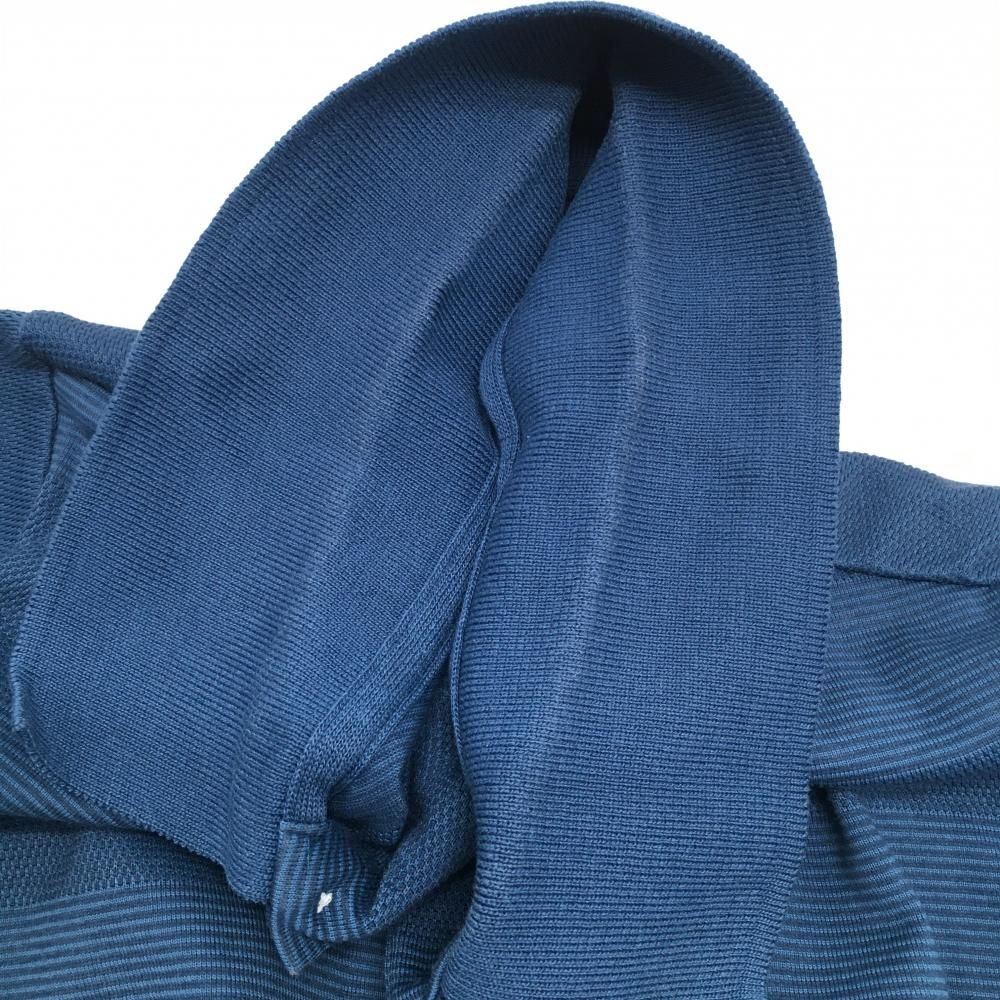 パーリーゲイツ 半袖ポロシャツ ネイビー×白 ハート柄 メンズ 5(L