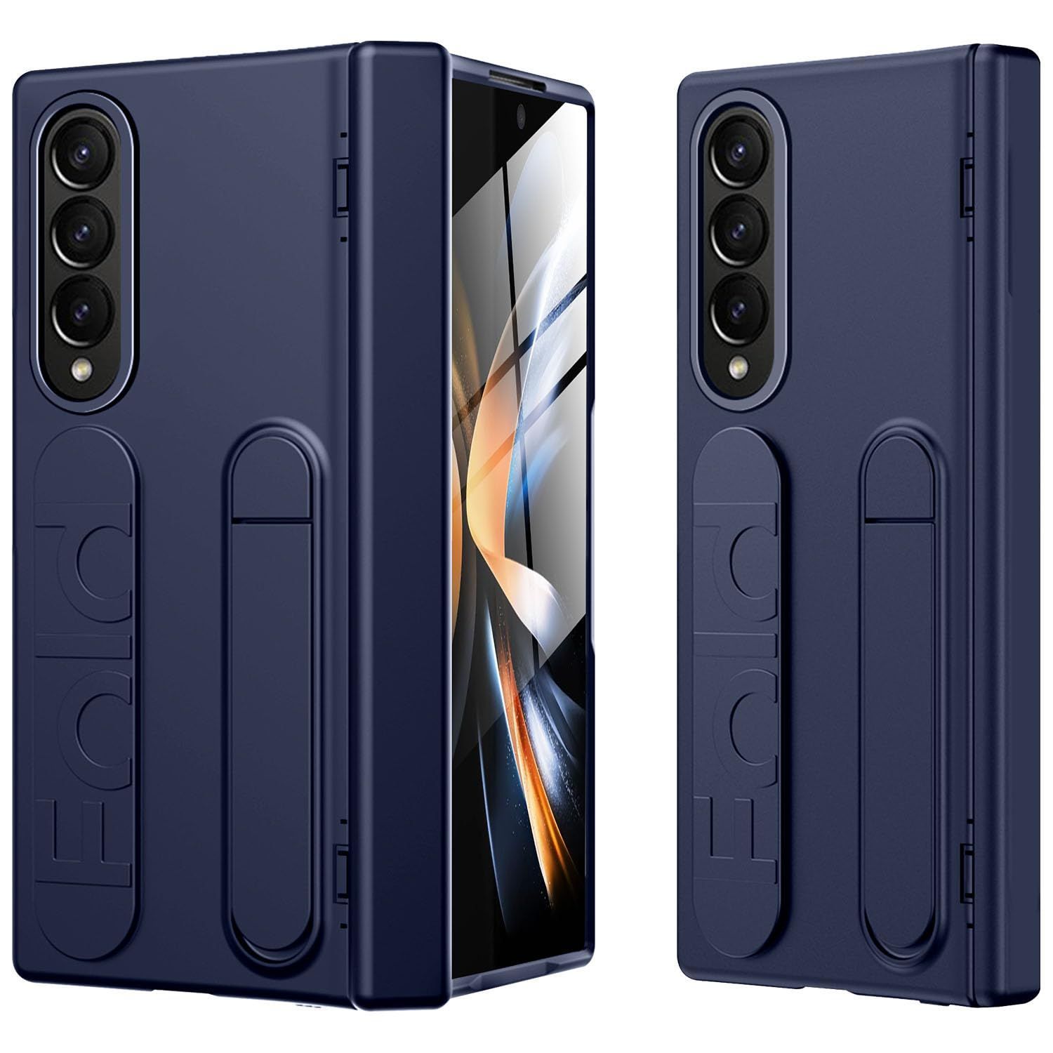 新品 Miimall 対応 Samsung Z Fold 4 用 保護ケース スタンド付き 多機能 ギャラクシー Z Fold 4 ケース ガラスフィルム一体型 薄型 軽量 耐衝撃 PC製 人気 全身保護 擦り傷防止 スマホケース Z Fold 4 cover