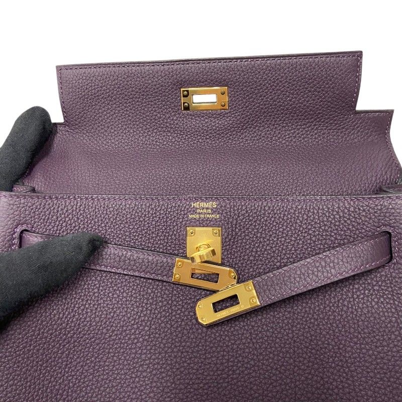 エルメス HERMES ケリー25 内縫い D刻印 レザン ゴールド金具 トゴ  