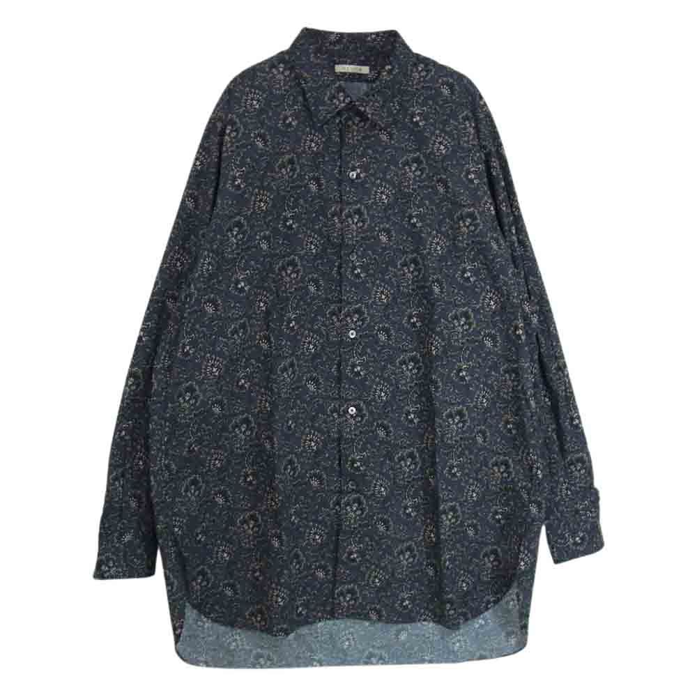 ユーゲン HEUGN Print James コットンフラワー プリントレギュラーカラー 長袖 シャツ SHIRT053 パープル系 3【中古】 -  メルカリ