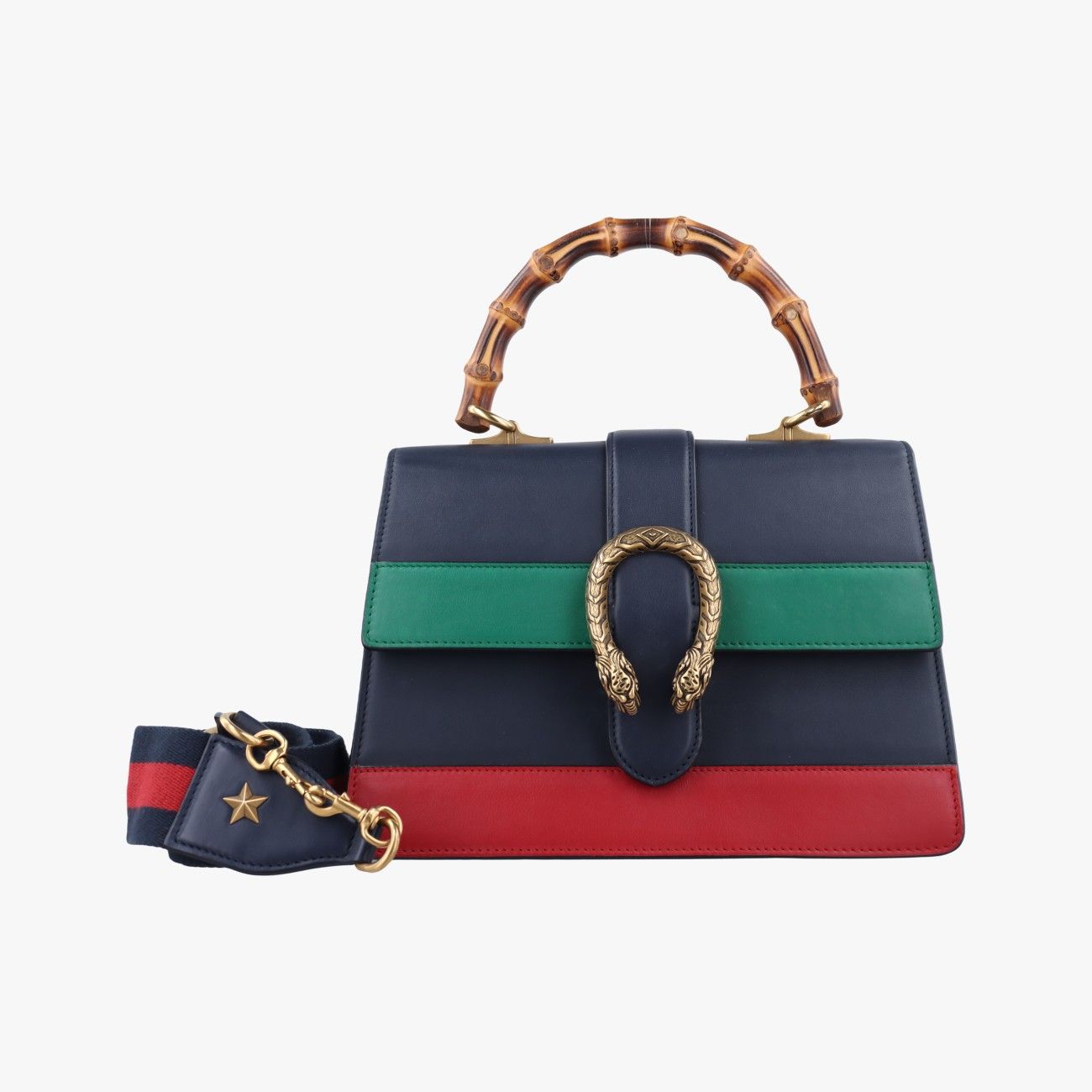 グッチGucciディオニュソス ネイビー×グリーン×レッド レザー 448075 C022032225