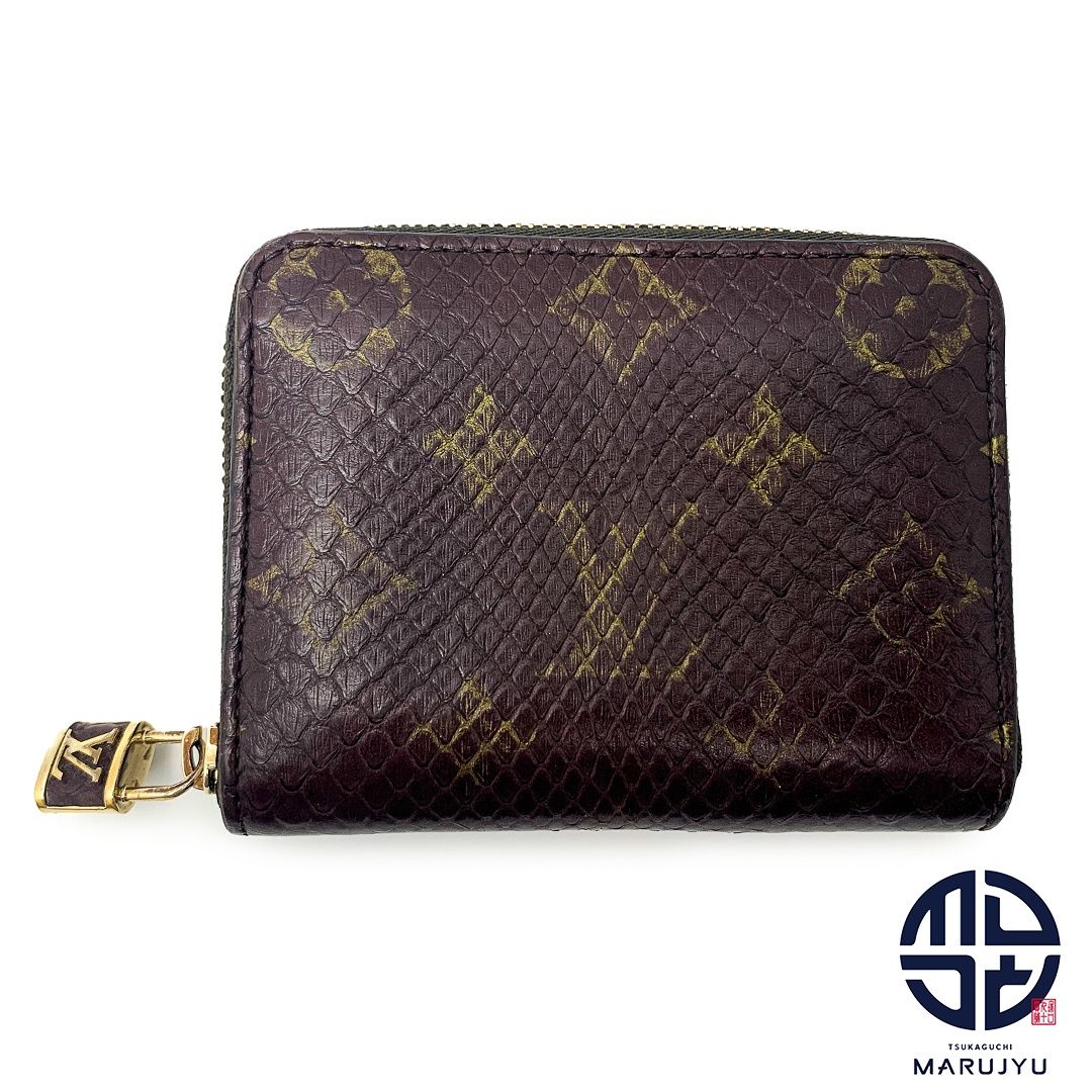 LOUIS VUITTON ルイヴィトン モノグラムパイソン エキゾチックレザー ジッピーコインパース N80149 コンパクトサイフ 財布 ブランド