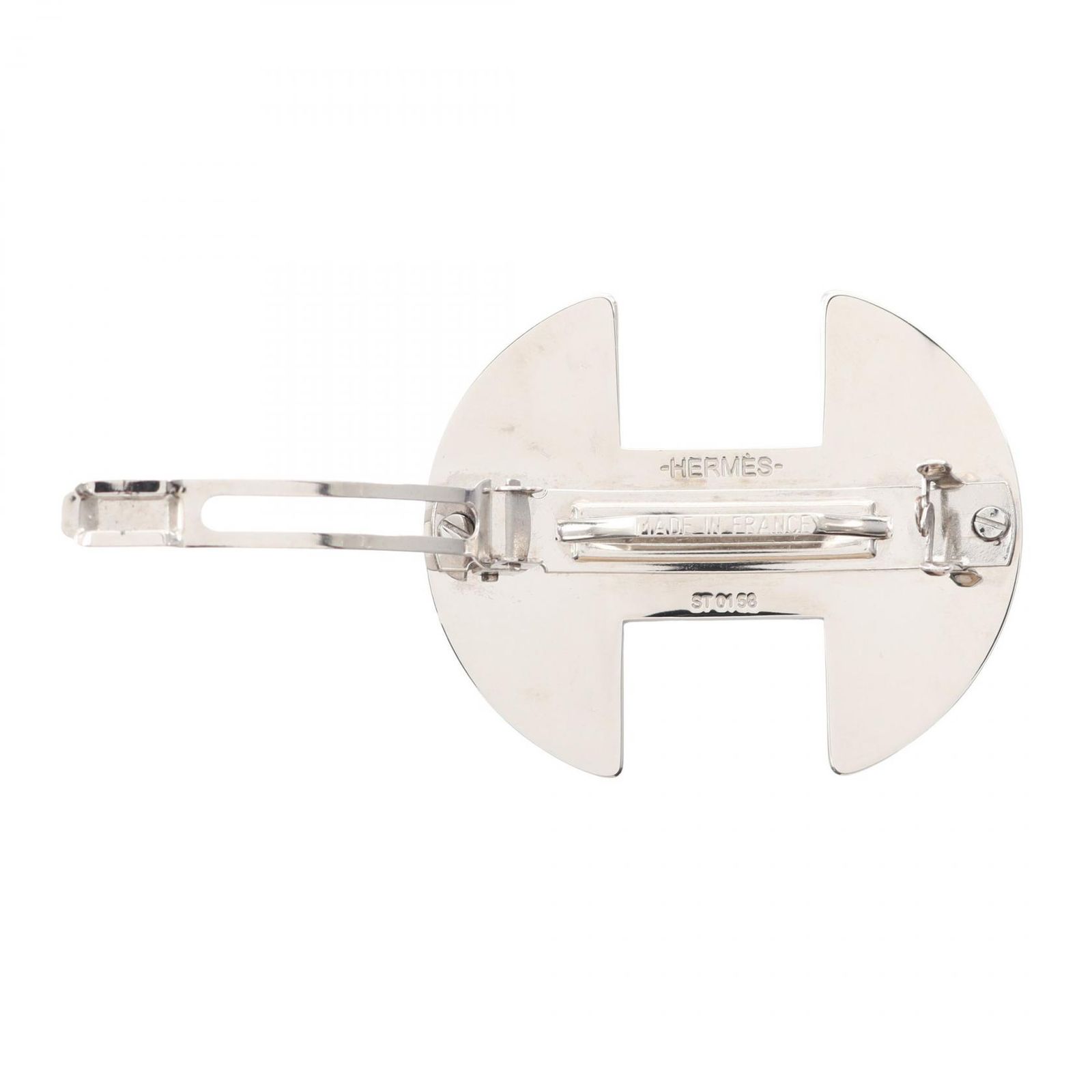 エルメス HERMES バレッタ Hモチーフ ヘア ステンレススチール バレッタ レディース Used A
