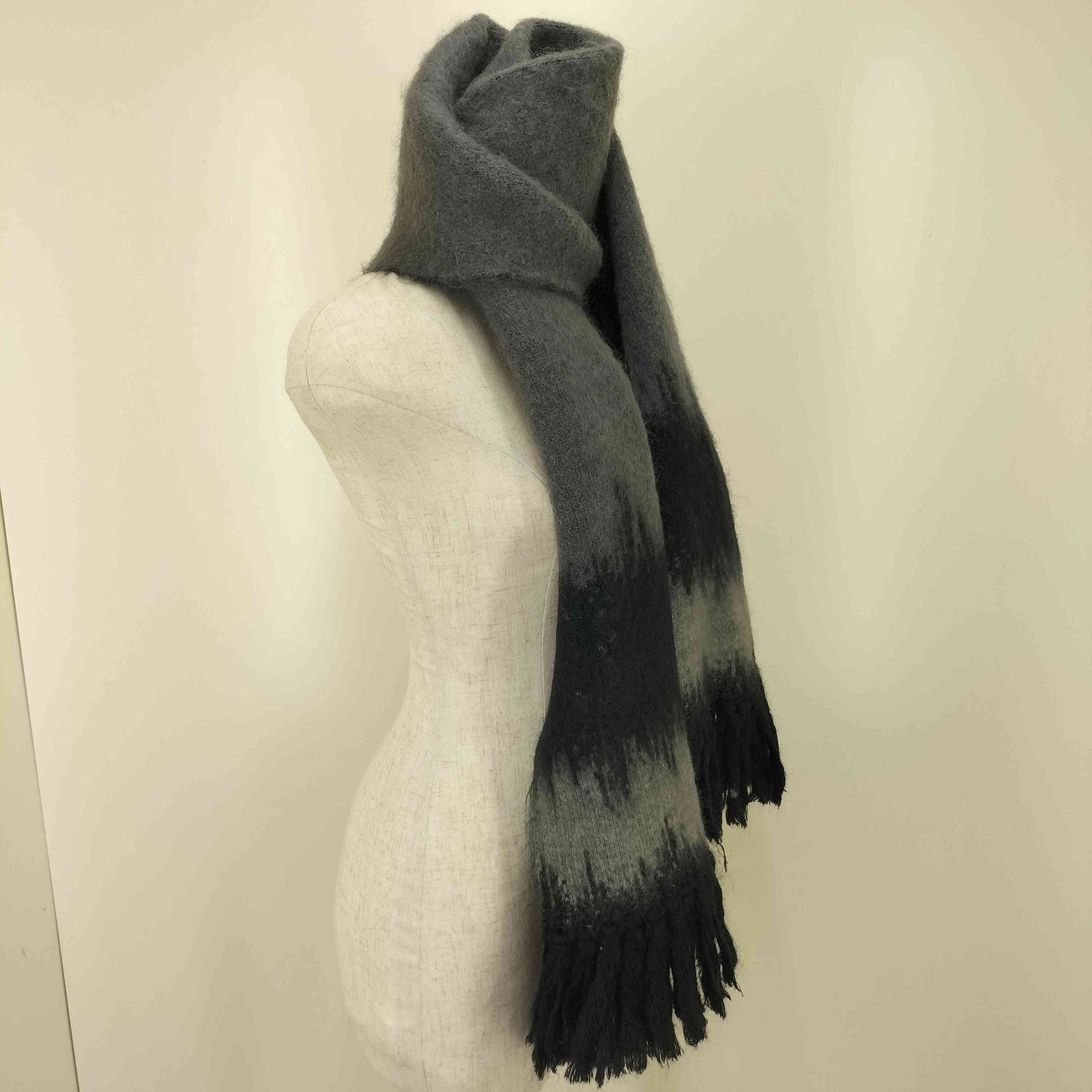 小物 Mame Kurogouch Wool Mohair Knitted Scarf Mame Wool Mohair Knitted Scarf BLACK