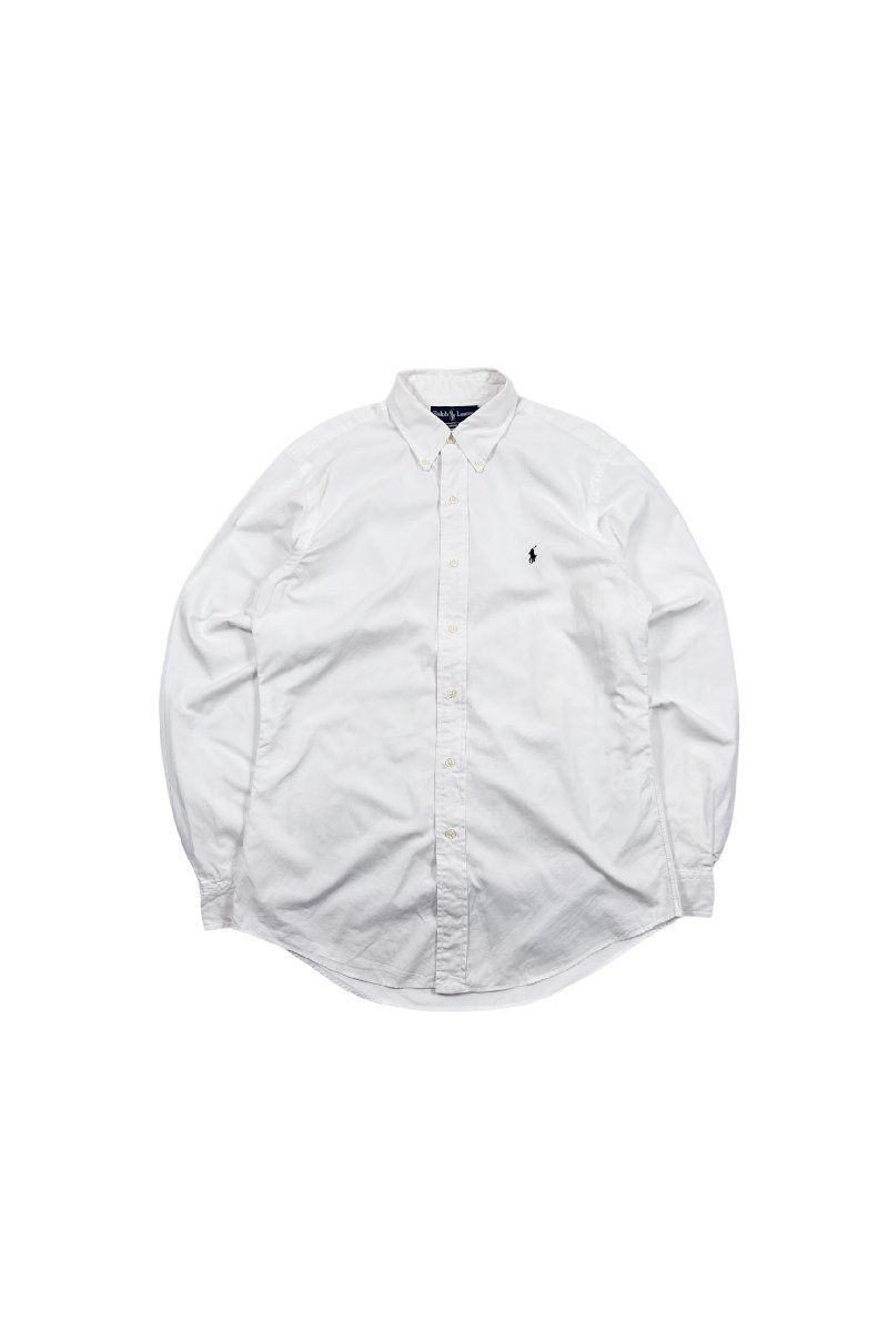 90's Ralph Lauren shirt white ラルフローレン BD長袖シャツ ボタン