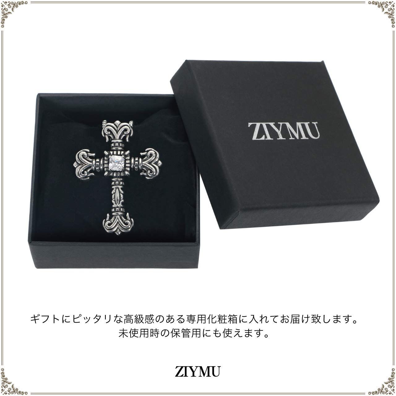ZIYMU フィリグリークロス ネックレス メンズ シルバー 70cm zm-p