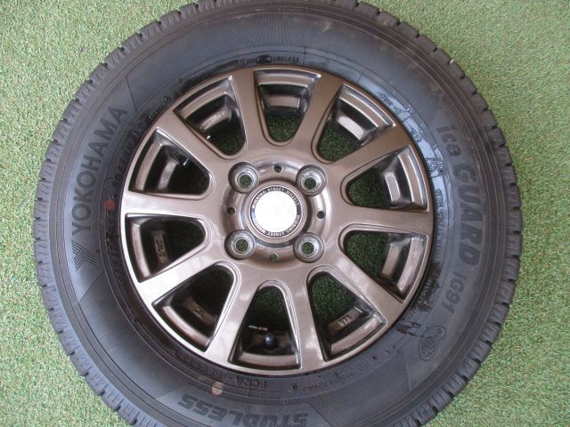 み B-WIN 145 80R12 スタッドレスタイヤ４本SET N-VAN ハイゼット エブリィバン