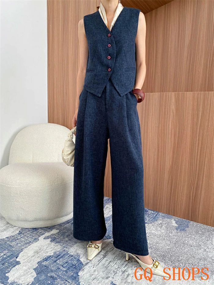 美品♩フォクシー Blake pants センタープレスワイドパンツ