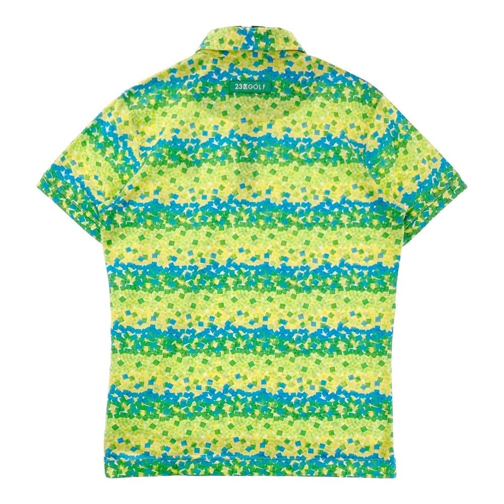 サイズ：L 23区GOLF ニジュウサンクゴルフ 半袖ポロシャツ 総柄