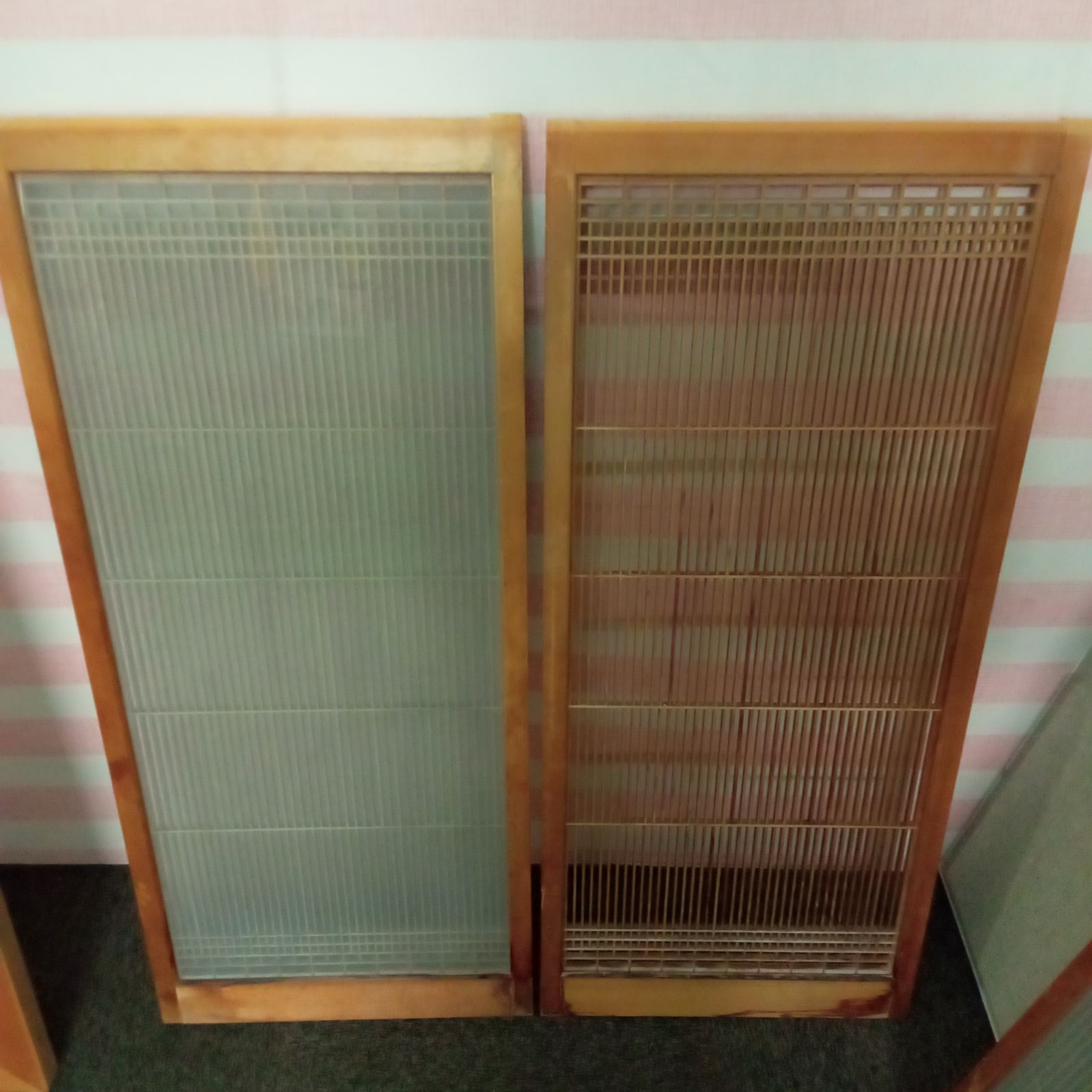 ◯ 書院 建具 組子 格子 書院欄間 欄間 5枚セット 古民家 格子戸
