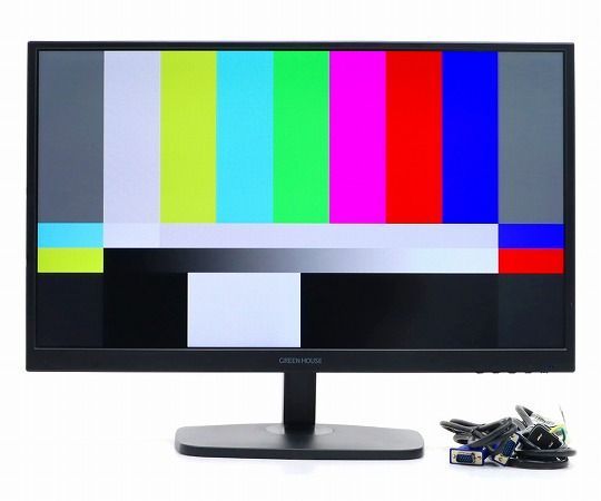 【並品】GREENHOUSE GH-LCW24ES-BK 23.6インチ非光沢パネル フルHD 1920x1080ドット DVI-D/アナログRGB入力 小難 