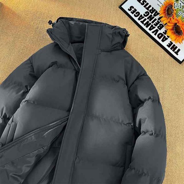 3XL 春 コーデ メンズ 用 服 シンプル ファッション オシャレ 大人 かっこいい 大きいサイズ ストリート 紳士服 シンプル 無地 ダウン ジャケット フード付き コットン ジャケット