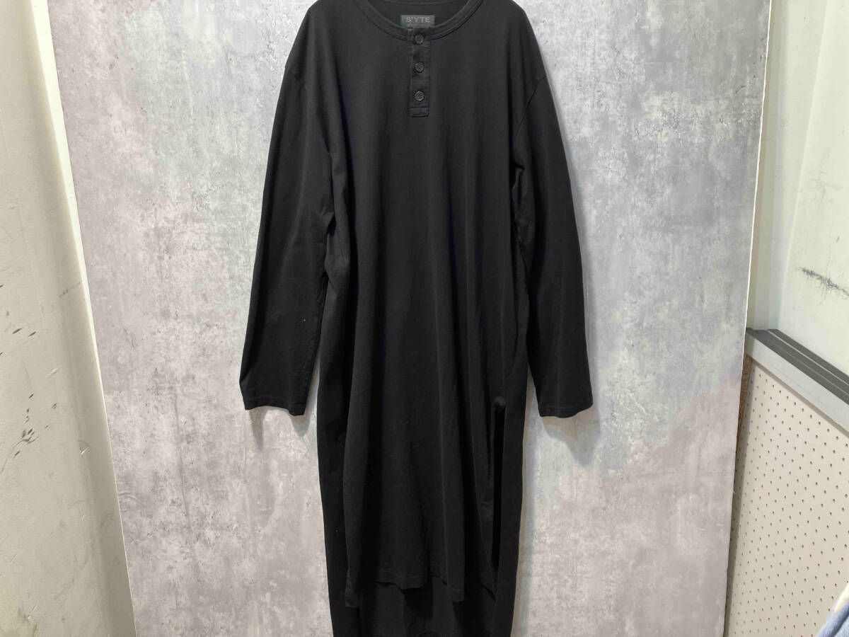 stye by Yohji Yamamoto サイトバイヤウジヤマモト コットンジャージーヘンリーネックスリッドドレスTee UJ-T51-018 長袖Tシャツ 3