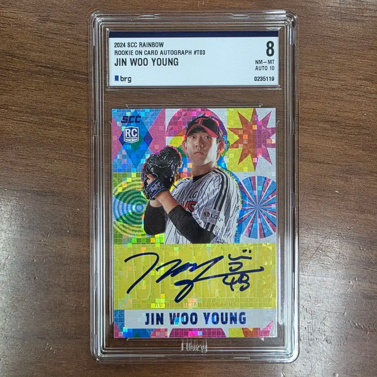 KBO カード SCC LG TWINS ツインズ ジン ウヨン ルーキー オンオート 15 BRG 8