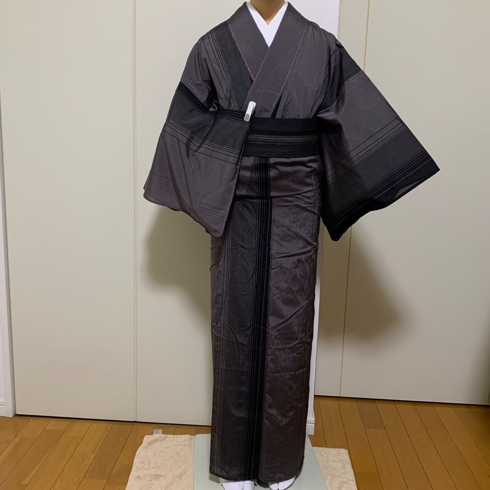 単衣お着物 一部しつけ糸つき