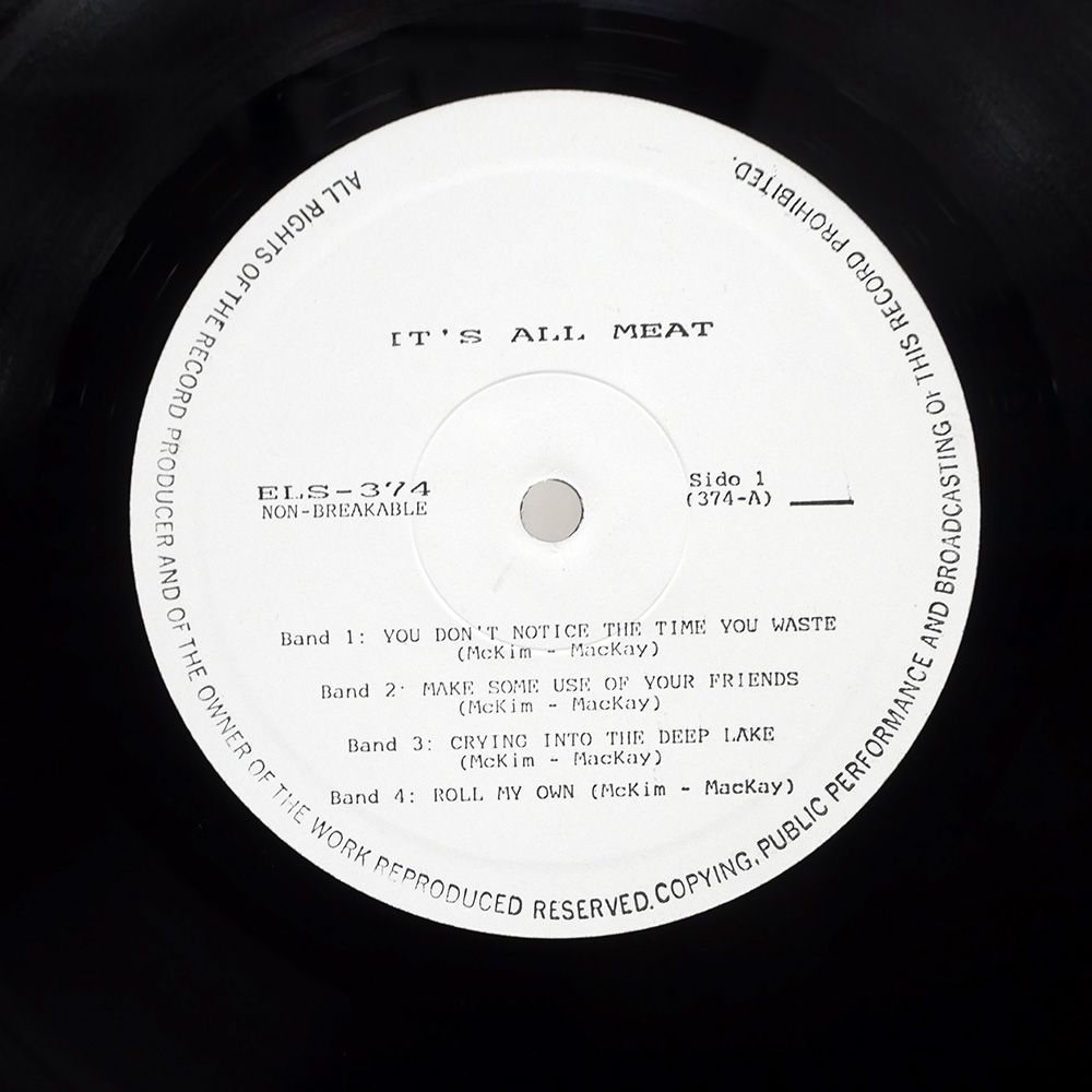 ブート ヨーロッパ盤 IT'S ALL MEAT/S/T/NOT ON LABEL ELS374 LP