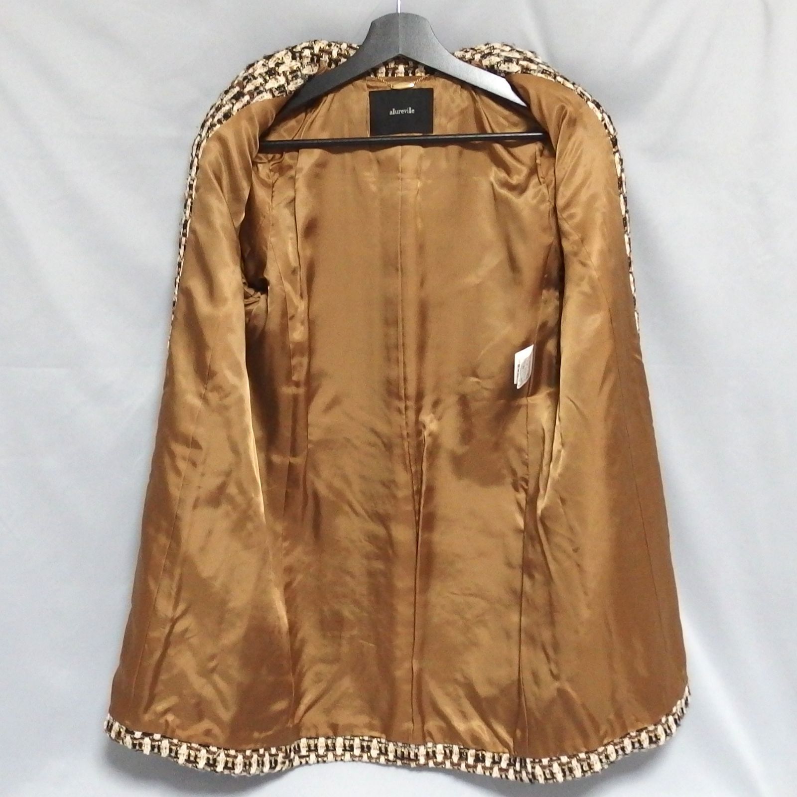 allureville ゴールドラメ ツイード ステン コート CARMIGNANO サイズ1 アルアバイル GULLKHAN_COM