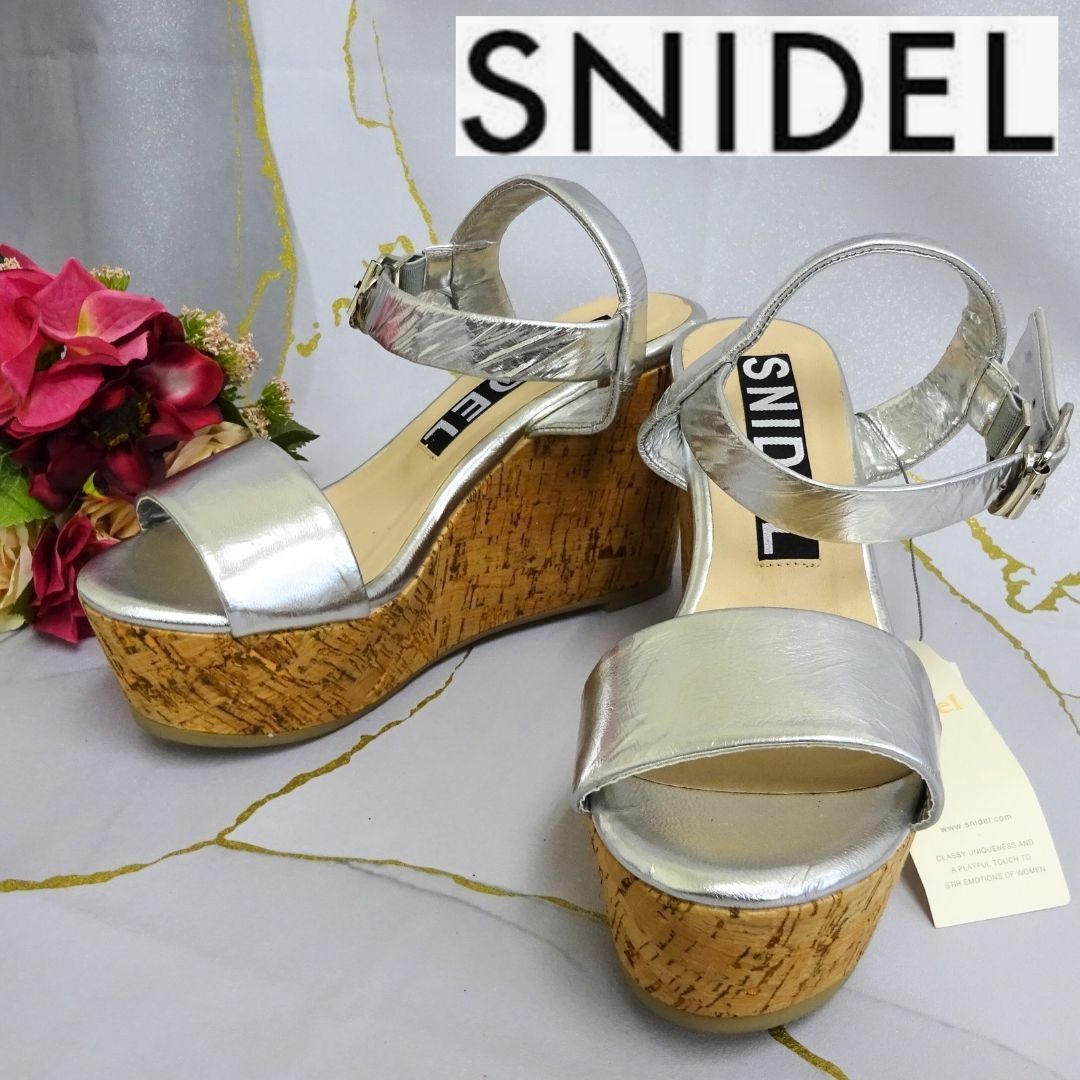 SNIDEL スナイデル 厚底サンダル コルク ウエッジソール SNIDEL スナイデル 厚底サンダル コルク ウエッジソール