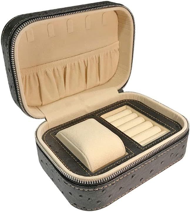 Whatna 時計ケース 1本 腕時計 収納ボックス インタリア用 高 級 木材 厚手レザー 防水 耐衝撃 収納ケース時計携帯 旅行・出張・