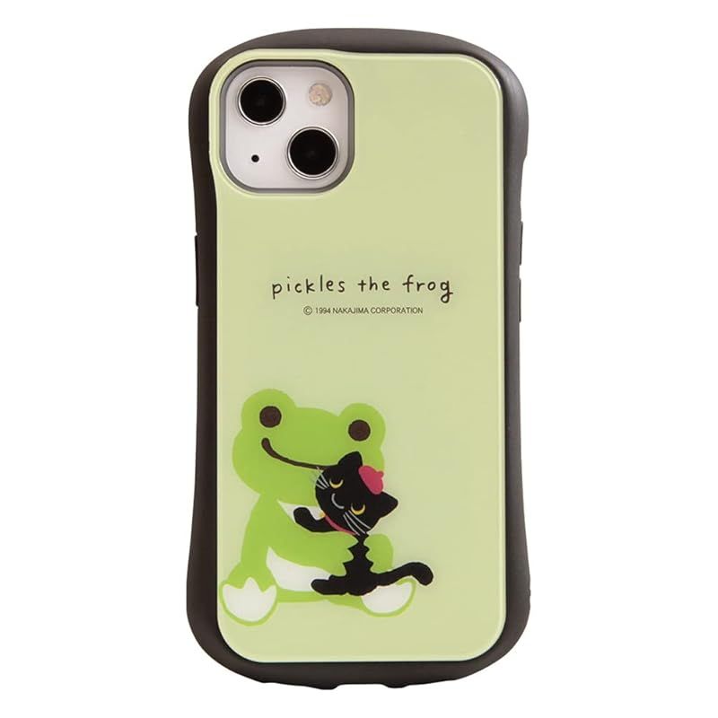 新品　グランサンク(Grandcinq) i select iPhone13 ケース ガラスケース かえるのピクルス 【ハグ】 グリーン