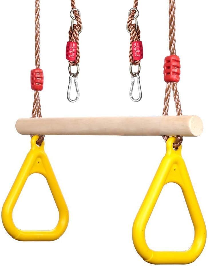 【人気商品】(yellow) キッズプレゼント お家でぶらんこ 子供遊具 遊具 庭 吊り輪 用 子ども 最適 に トレーニング 体操吊り輪 お家 ブランコ ぶら下がり Leweet