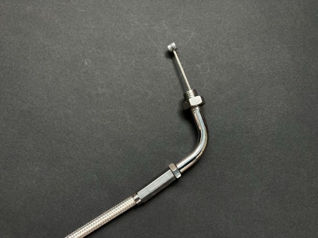 アクセルワイヤー カワサキ Z250FT-A3/A4/A5 (81-82年)用 [ブラック/300mmロング] 国内製造 補修 交換 Z250FT (A3⁄A4⁄A5) アクセルワイヤー スロットルワイヤー 純正長 ブラック