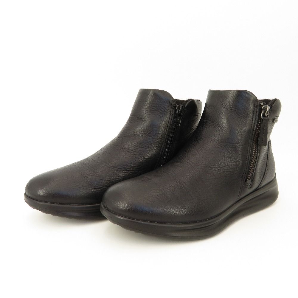 美品　エコー　ecco サイドジップ　ブーツ　ブラウン　 23.5 ✨️美品✨エコー ECCO ショートブーツ【22cm】ブラウン サイド