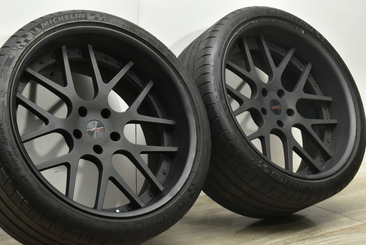 鍛造 Hyper forged ハイパーフォージド HF C 7 22 in 10 5 J 3 PCD 130 2本 ハブ径71 mm ミシュラン 295 30 R カイエン トゥアレグ Q
