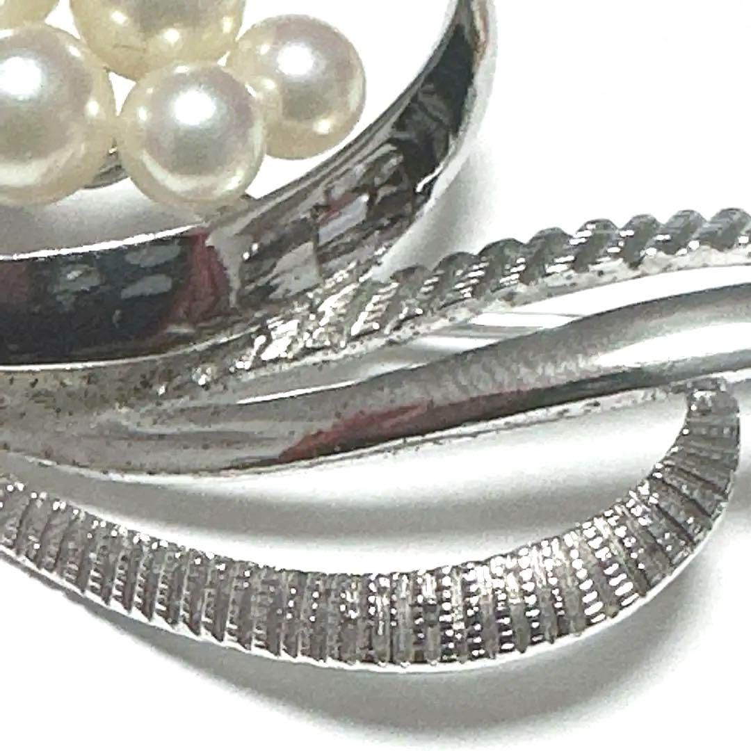 MIKIMOTO ミキモト ブローチ パール8連 約5mm～約4mm シルバー - メルカリ