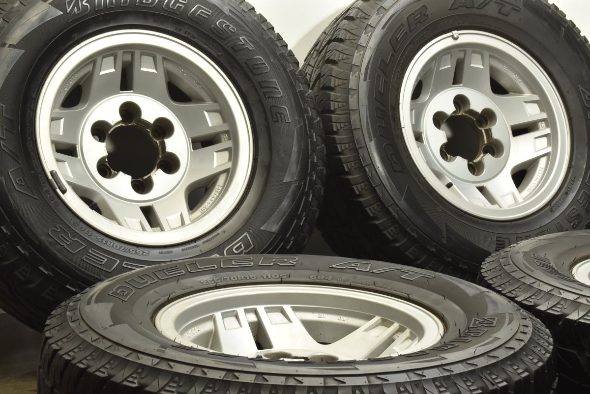 265/70R15 110S トヨタ純正 ランクルプラド サーフ アルミホイール ＹＯＫＯＨＡＭＡジオランダー 4本★スタッドレス/スノータイヤ 即決品》78 ランドクルーザー プラド 純正 15in 7J -20 PCD139.7